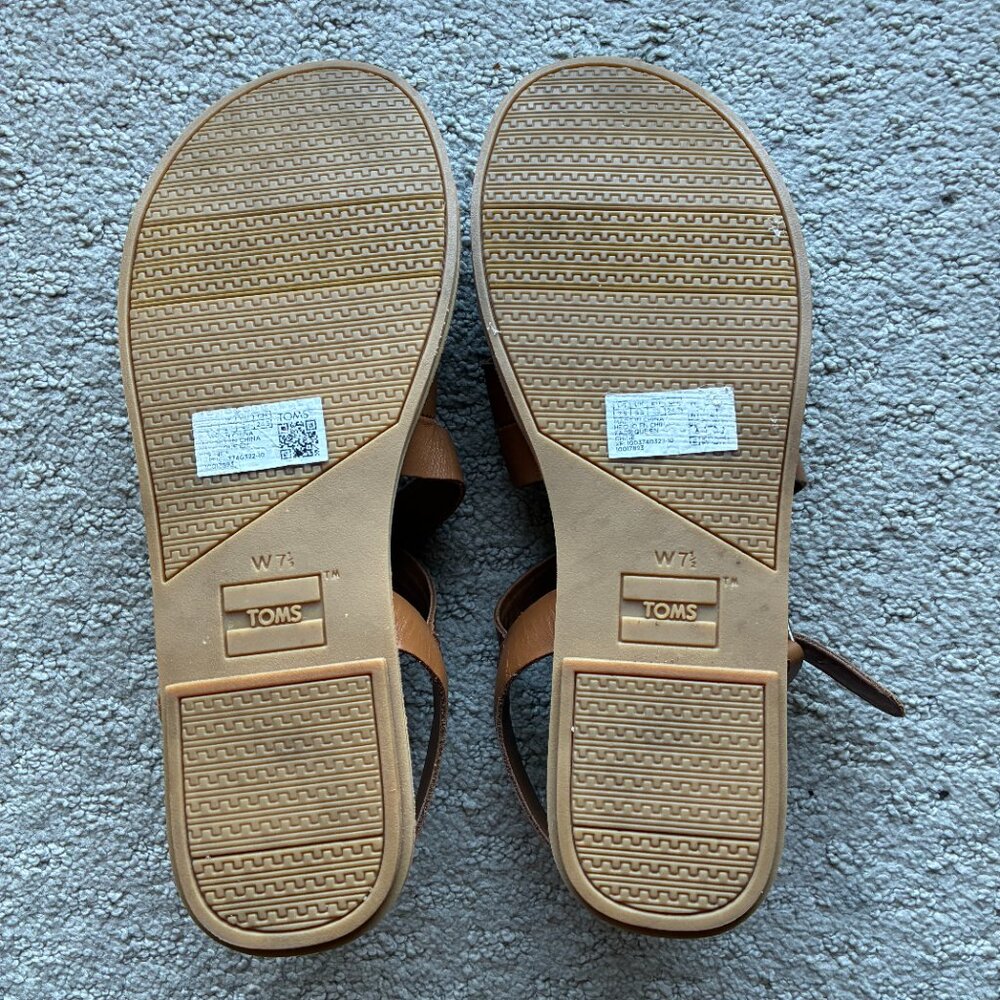 TOMS Sicily leather flat sandals - Picture 5 of 5